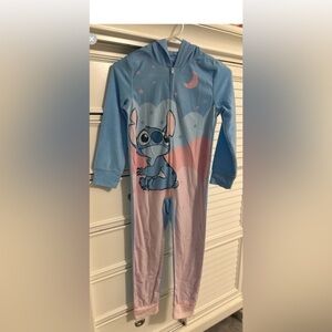 Disney Stitch Light Blue Onesie Girls size 8 NWT